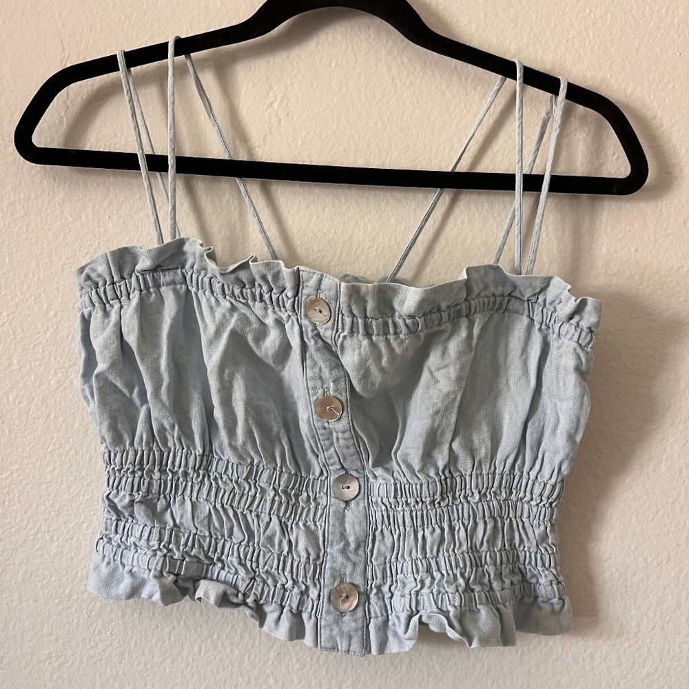 Zara blue top